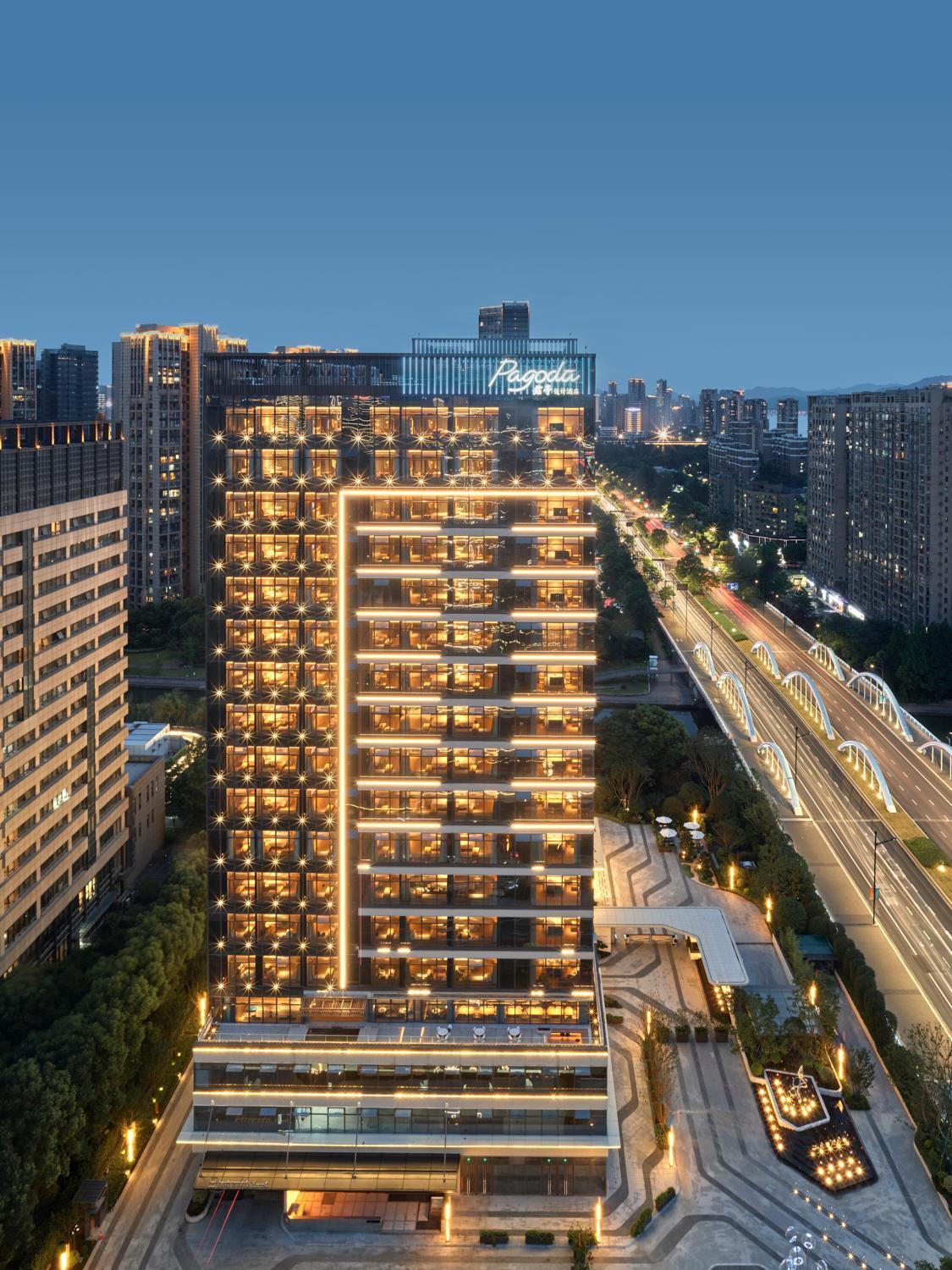 Pagoda Hotel Hangzhou Binjiang Dış mekan fotoğraf